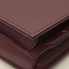 YSL Burgundy Cassandra Medium Flap Shoulder Bag