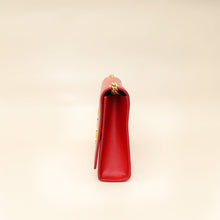 YSL Red Monogram Kate Medium Flap Shoulder Bag