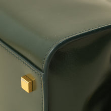 YSL Forest Green Uptown Small Tote Top Handle Bag