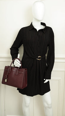 YSL Burgundy Sac De Jour Baby Bag