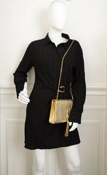 YSL Metallic Gold Kate Tassel Medium Chain Bag