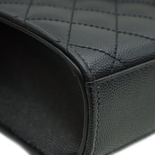 YSL Black Mix Quilted Envelope Medium Shoulder Bag