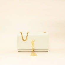YSL Blanc Vintage Kate Tasel Medium Shoulder Bag