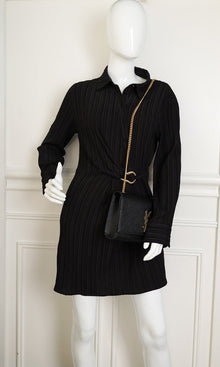 YSL Black Monogram Kate Medium Shoulder Bag