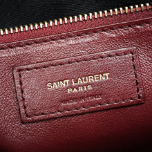 YSL Black Cassandra Clasp Croco Embossed Small Chain Shoulder Bag