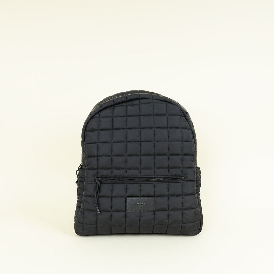 YSL Black Quilted Nuxx Backpack for Men