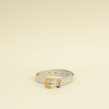 YSL Blanc Vintage Cassandre Thin Buckle Belt