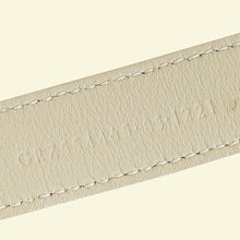 YSL Blanc Vintage Cassandre Thin Buckle Belt
