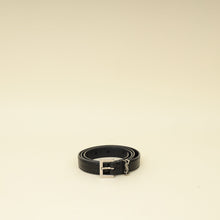 YSL Black Cassandre Thin 20mm Belt w/ Square Buckle