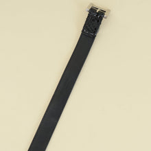 YSL Black Cassandre Thin 20mm Belt w/ Square Buckle
