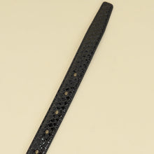 YSL Black Cassandre Thin 20mm Belt w/ Square Buckle