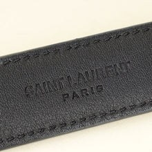 YSL Black Cassandre Thin 20mm Belt w/ Square Buckle