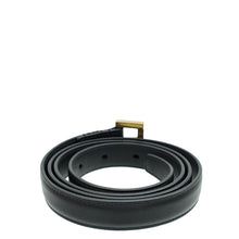 YSL Black Cassandre Thin Buckle Belt