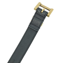 YSL Black Cassandre Thin Buckle Belt