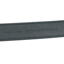 YSL Black Cassandre Thin Buckle Belt