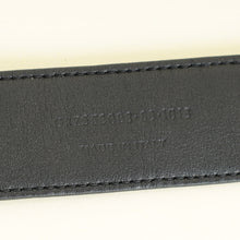 YSL Black Cassandre Buckle Croco Embossed 30mm Belt