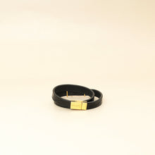 YSL Black Double Wrap Cassandre Bracelet