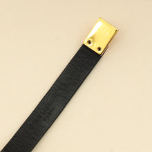 YSL Black Double Wrap Cassandre Bracelet