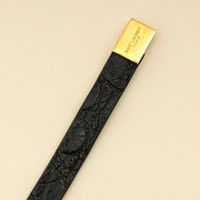 YSL Black Double Wrap Cassandre Bracelet