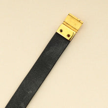 YSL Black Double Wrap Cassandre Bracelet