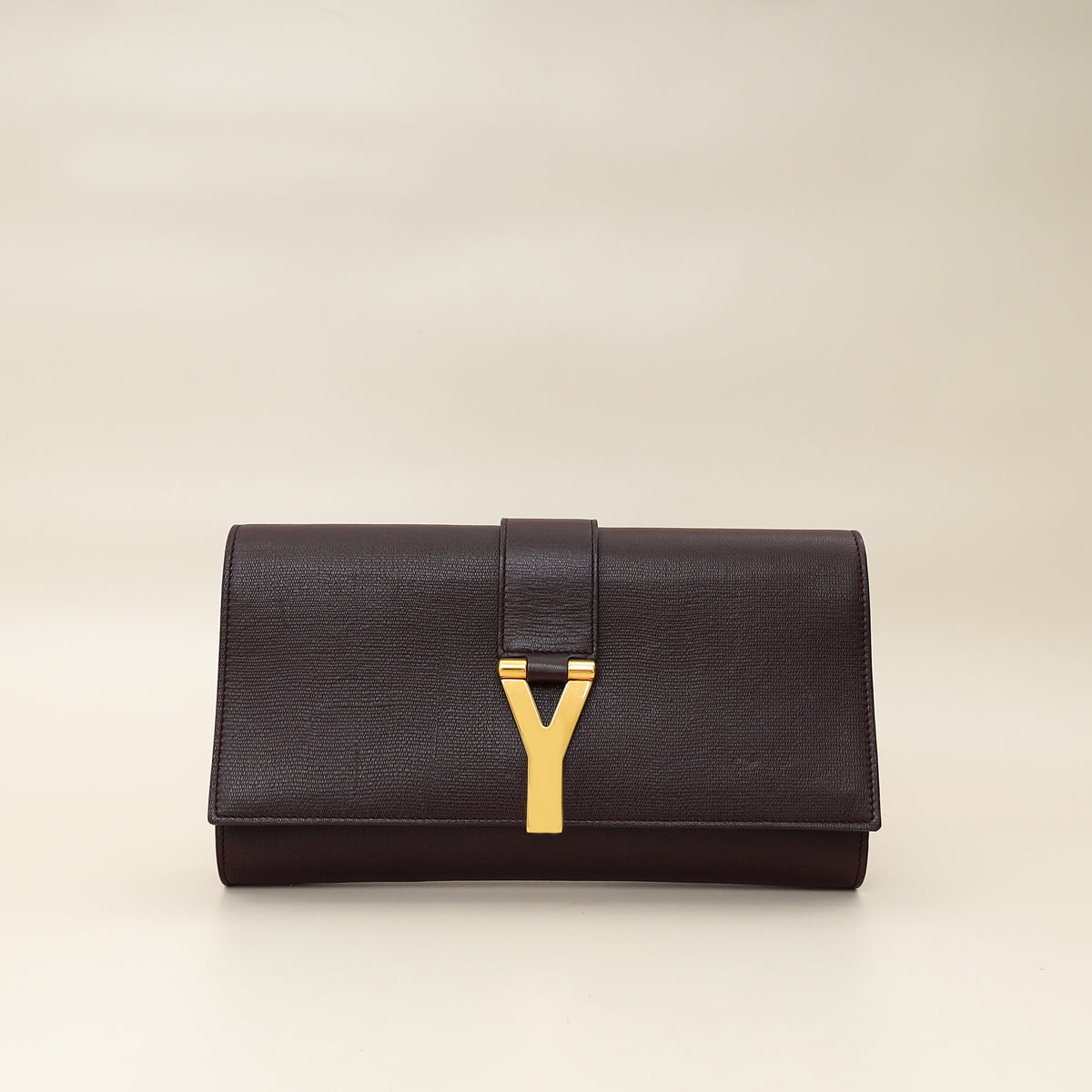 YSL Burgundy Y Ligne Clutch