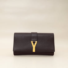 YSL Burgundy Y Ligne Clutch