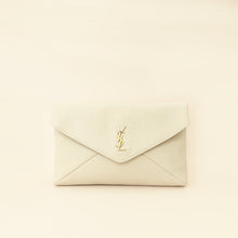 YSL Vintage White Cassandre Envelope Large Flap Pouch