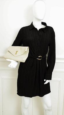 YSL Vintage White Cassandre Envelope Large Flap Pouch