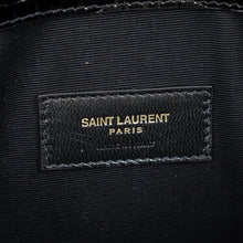 YSL Black Croco Embossed Uptown Clutch