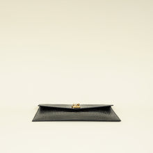 YSL Black Croco Embossed Uptown Clutch