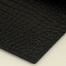 YSL Black Croco Embossed Uptown Clutch