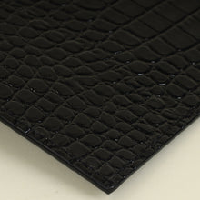 YSL Black Croco Embossed Uptown Clutch
