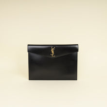 YSL Black Monogram Envelope Large Clutch