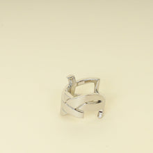 YSL Silver Monogram Ring 5