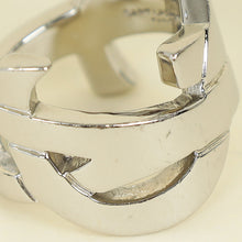 YSL Silver Monogram Ring 5