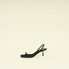 YSL Black Jaspe 55 Satin Sandal 38