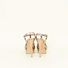 YSL Metallic Rose Gold High Heeled Tribute Sandals 37