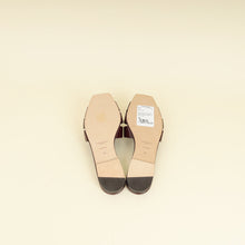 YSL Burgundy Tribute Flat Sandals 39