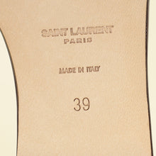 YSL Burgundy Tribute Flat Sandals 39