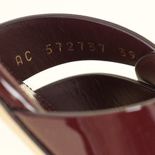 YSL Burgundy Tribute Flat Sandals 39
