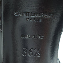 YSL Black Mid Heel Tribute Sandal 36.5