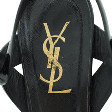 YSL Black Mid Heel Tribute Sandal 36.5
