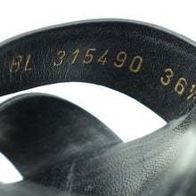 YSL Black Mid Heel Tribute Sandal 36.5