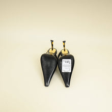 YSL Black Lee Slingback Pumps 36