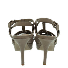YSL Etoupe Mid Heel Tribute Sandal 36