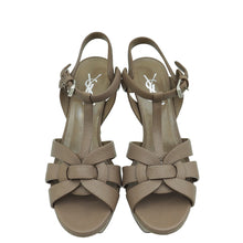 YSL Etoupe Mid Heel Tribute Sandal 36