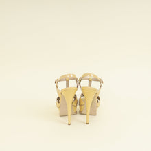 YSL Beige High Heeled Tribute Sandals 37