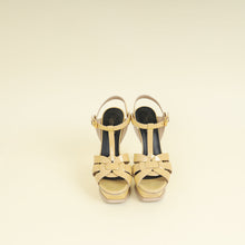 YSL Beige High Heeled Tribute Sandals 37