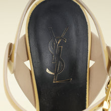 YSL Beige High Heeled Tribute Sandals 37