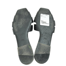 YSL Black Croco Embossed Tribute Flat Mules 38.5